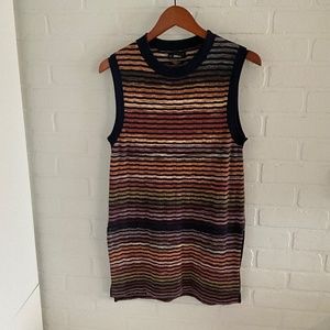 Zara Knit Vest/Tunic/Cover-up Earthy tones Linen blend Missoni vibe Women Size M